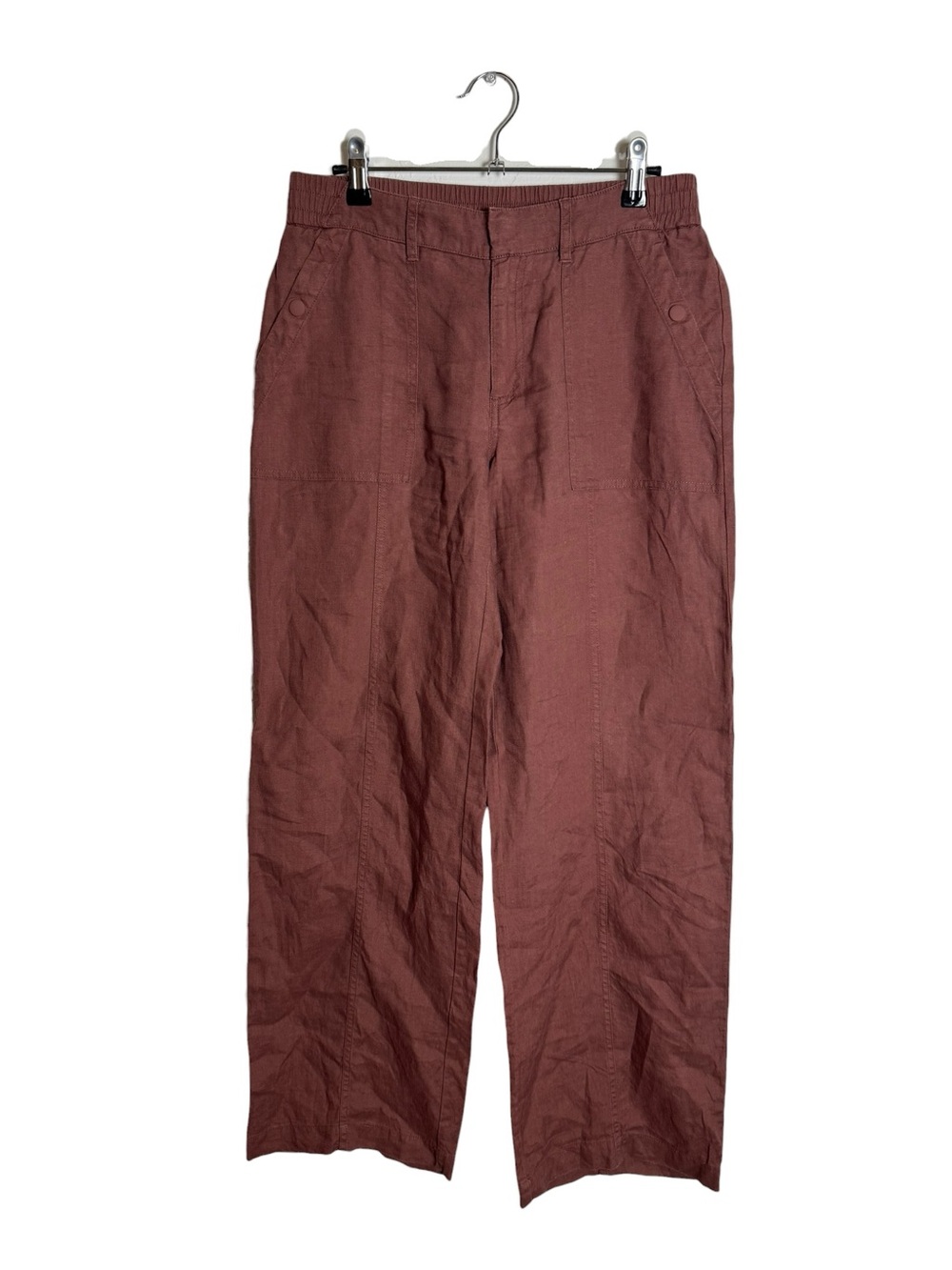 Athletes Cabo Retreat Linen Wide Leg Pants Tawny Rose Mauve 4